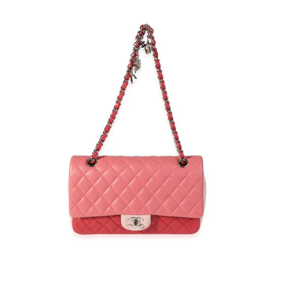 Chanel Pink & Red Quilted Lambskin Valentine's Day Single Flap Bag - Picture 4 of 8